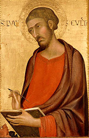 St. Luke, as painted by Simone Martini